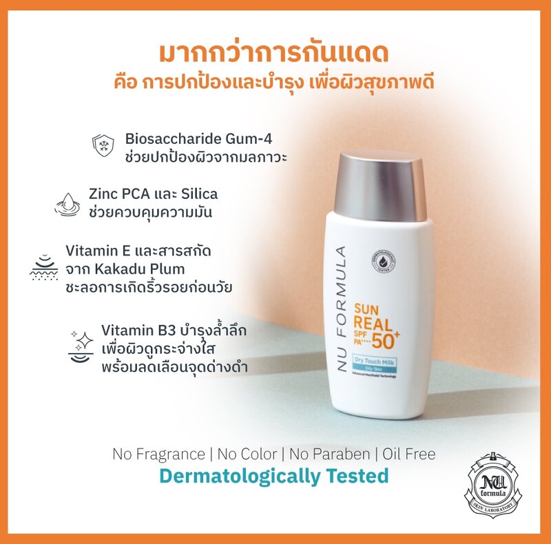  Nu Formula Sun Real SPF50+/PA++++  Dry Touch Milk 40g