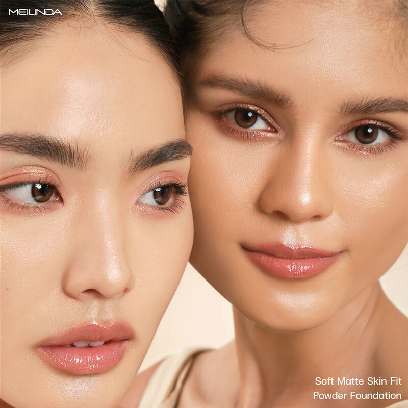 Mei Linda Soft Matte Skin Fit Powder Foundation 10g #1 Cream