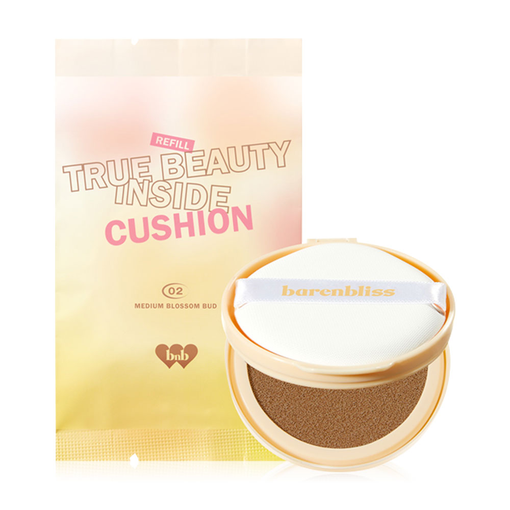 barenbliss True Beauty Inside Cushion(Refill) 12g #02 Medium Blossom Bud ( สินค้าหมดอายุ : 2025.12.09 ) 