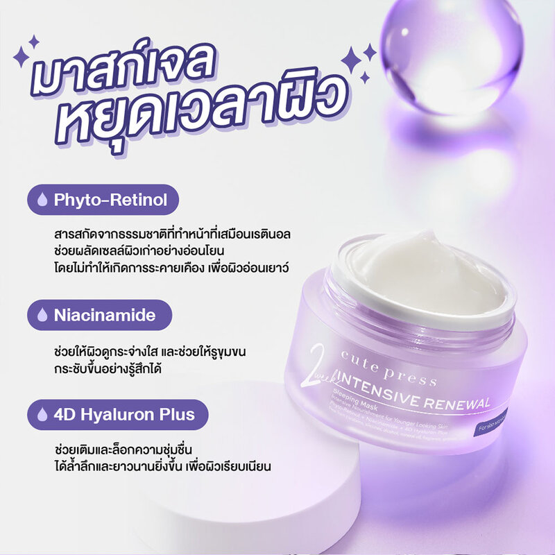 Cute Press Intensive Renewal Sleeping Mask 50g