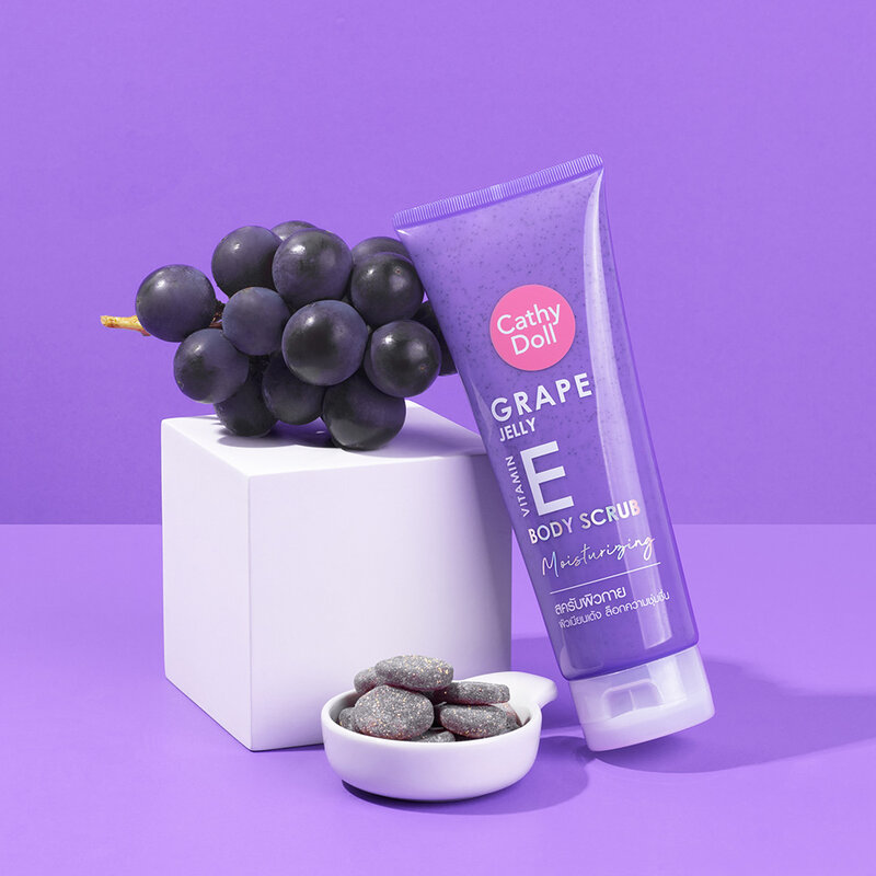 Cathy Doll Grape Jelly Vitamin E Body Scrub Moisturizing 320g
