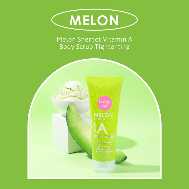 Cathy Doll Melon Sherbet Vitamin A Body Scrub Tightening 320g