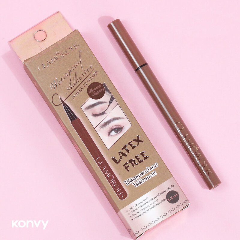 GLAMOROUS Waterproof Adhesive Power Eyeliner #Brown Sugar ( สินค้าหมดอายุ : 2025.11.01 ) 