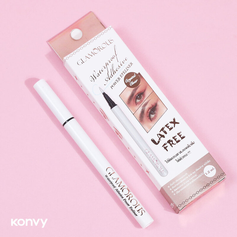GLAMOROUS Waterproof Adhesive Power Eyeliner #Crystral Clear ( สินค้าหมดอายุ : 2025.11.01 ) 