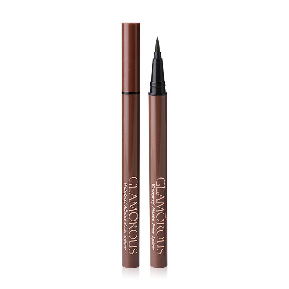 GLAMOROUS Waterproof Adhesive Power Eyeliner #Brown Sugar ( สินค้าหมดอายุ : 2025.11.01 ) 
