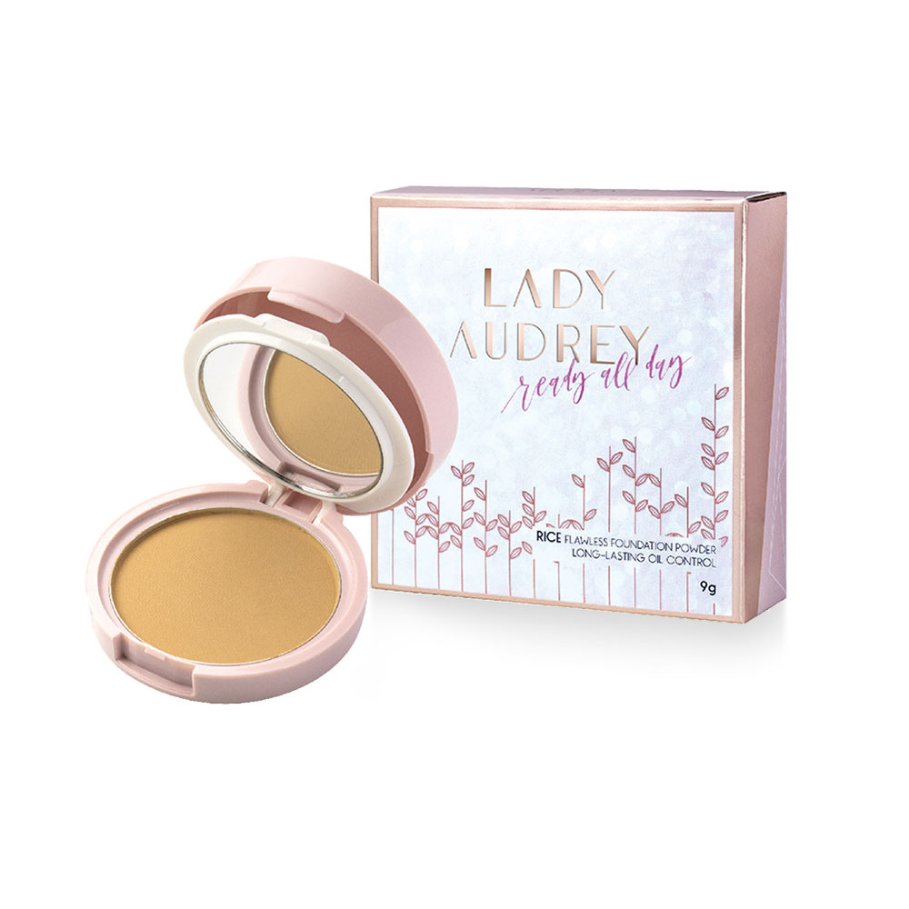 Lady Audrey Rice Flawless Foundation Powder Long-Lasting Oil Control 9g #30 Beige
