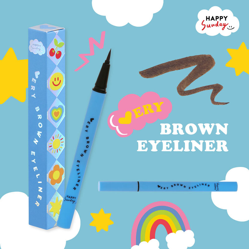 HAPPY SUNDAY Eyeliner 0.60g #Very Brown ( สินค้าหมดอายุ : 2026.01.09 ) 