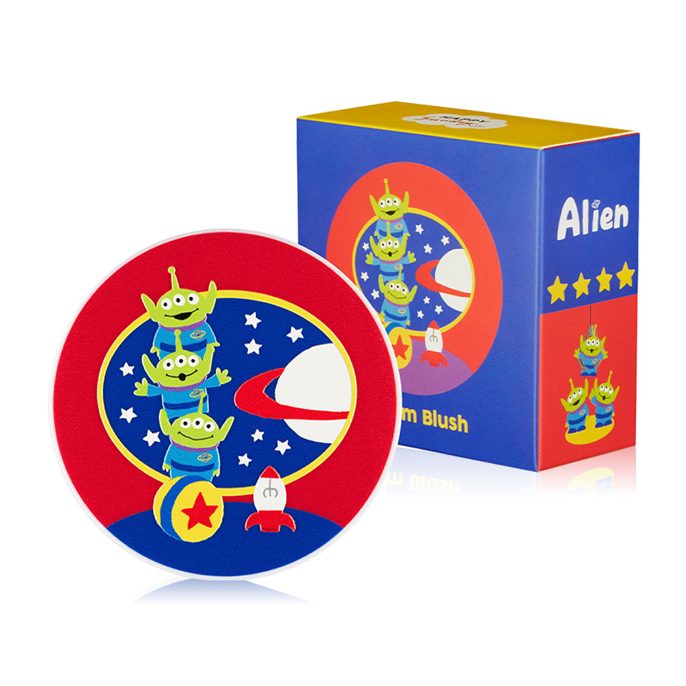 HAPPY SUNDAY Toy Story Cream Blush 10g #Aliens Sexy Spaghetti ( สินค้าหมดอายุ : 2026.01.25 ) 
