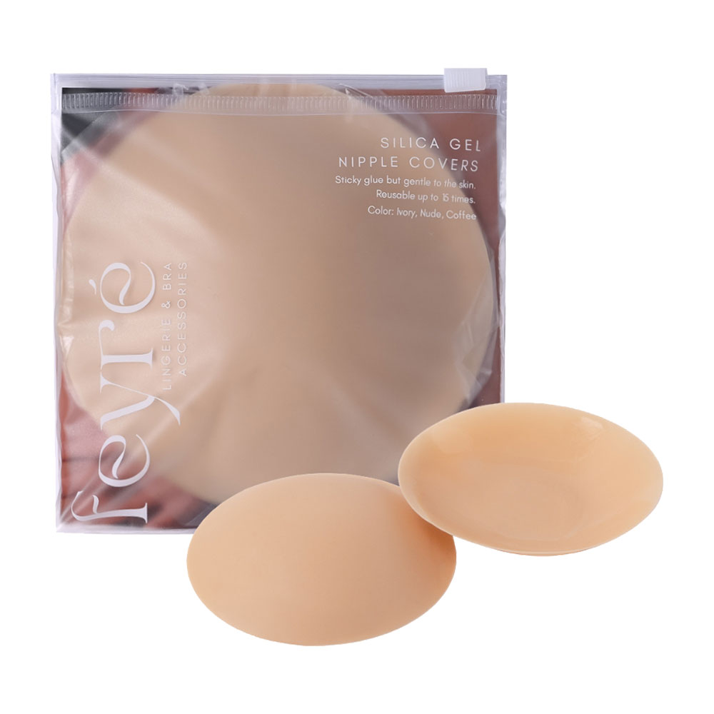 Feyre Silica Gel Adhesive Nipple Covers 10cm #Nude