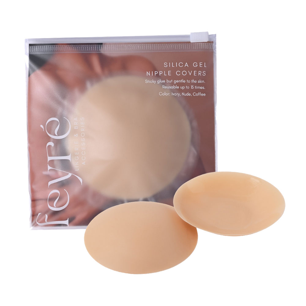 Feyre Silica Gel Adhesive Nipple Covers 7cm #Nude