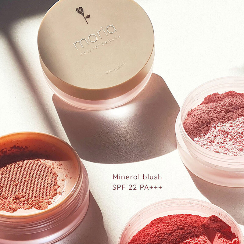 Maria Natural Beauty Mineral Blush SPF22/PA+++ 4.5g #Hot Coral