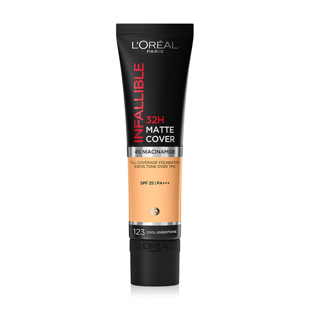 Loreal Paris Infallible 32H Matte Cover SPF25 PA+++ Foundation 30g #123