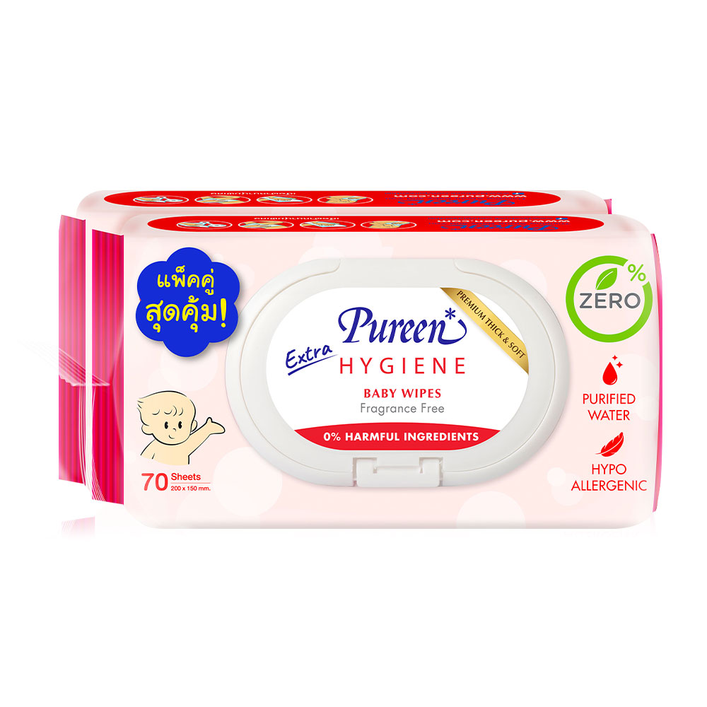 Pureen Wet Wipe Hygiene [70Sheets x 2pcs]