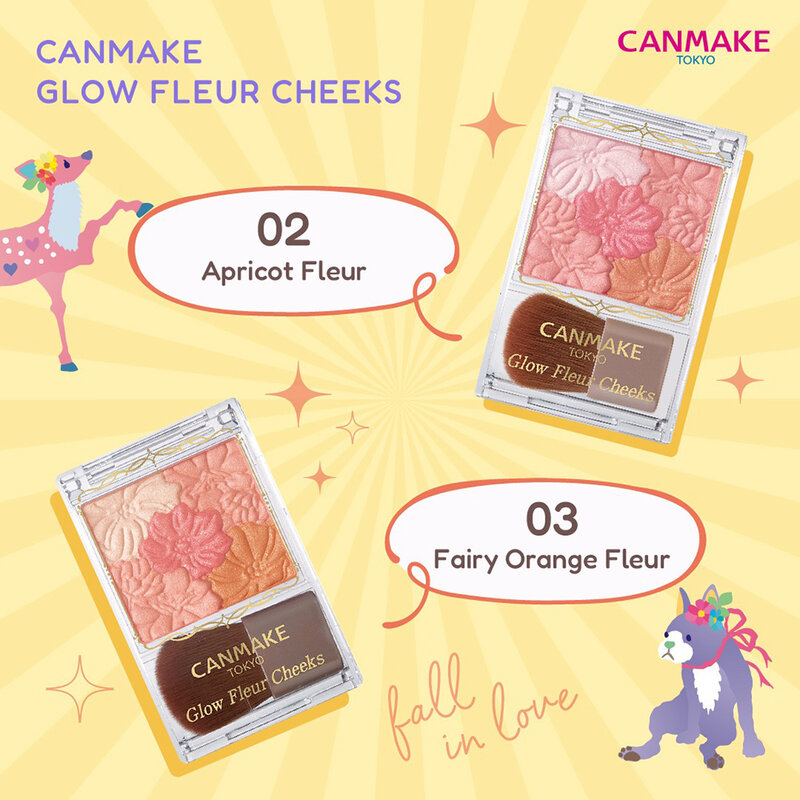 Canmake Glow Fleur Cheeks 5.7g #02 Apricot Fleur
