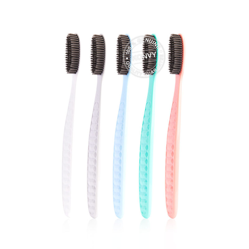 Denticon Wangta Toothbrush Black Charcoal 1pc [Random Color]