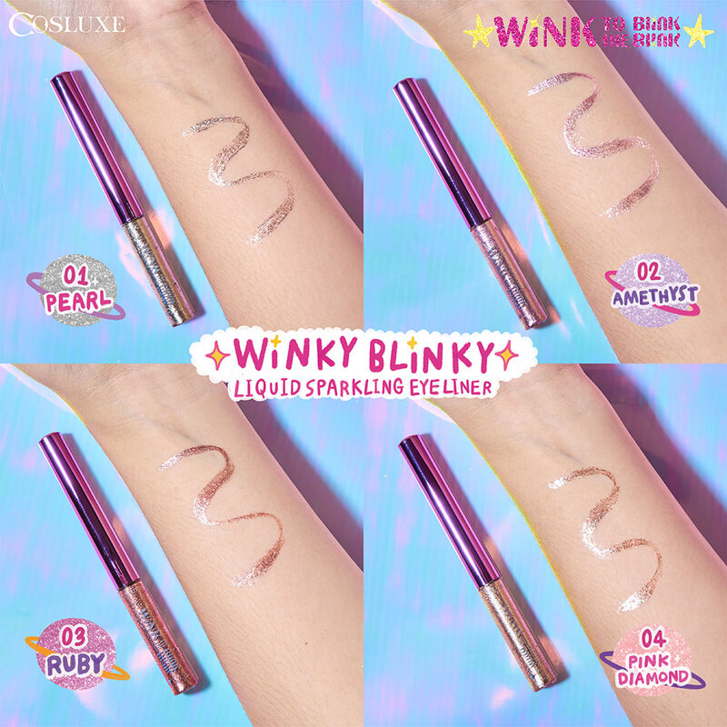 Cosluxe Winky Blinky Liquid Sparkling Eyeliner 3g #03 Ruby