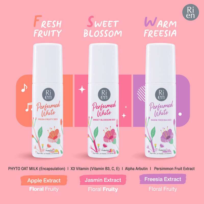 Ri en Perfumed White Warm Freesia Deo 60ml