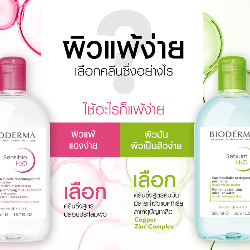 Bioderma Sebium H2O Cleansing 100ml ( สินค้าหมดอายุ : 2026.03.01 ) 