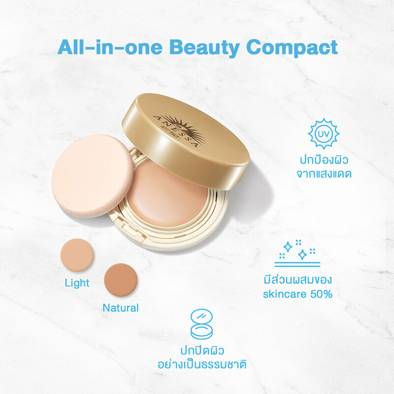 Anessa Perfect UV Sunscreen Skincare Gel N SPF50+ PA++++ 90g [Free All in one Beauty Compact SPF50+ PA+++ 10ml #Natural]