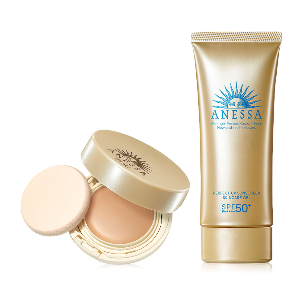Anessa Perfect UV Sunscreen Skincare Gel N SPF50+ PA++++ 90g [Free All in one Beauty Compact SPF50+ PA+++ 10ml #Natural]