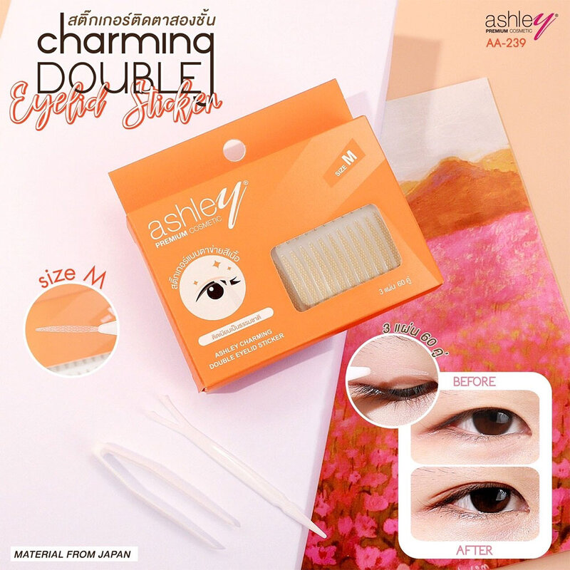 Ashley Charming Double Eyelid Sticker 60 Pairs #No.02 Size M