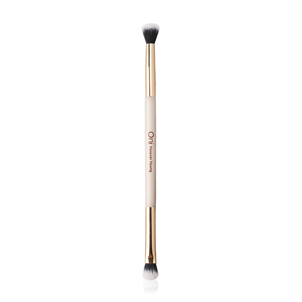 Oni Double Ended Eyeshadow Brush #Snowflake White