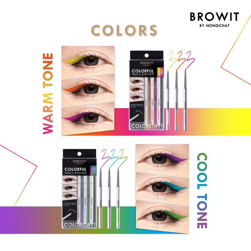 Browit Colorful Pencil Eyeliner [0.1g x 3pcs] #01 Cool Tone