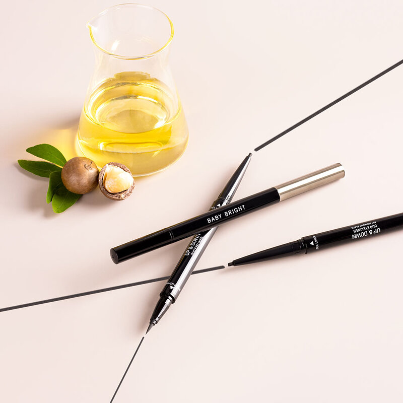 Baby Bright Up And Down Duo Eyeliner [0.1g+0.35g] #01 Midnight Black