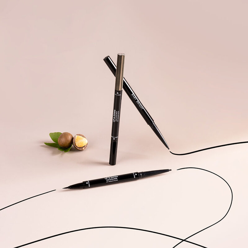 Baby Bright Up And Down Duo Eyeliner [0.1g+0.35g] #01 Midnight Black