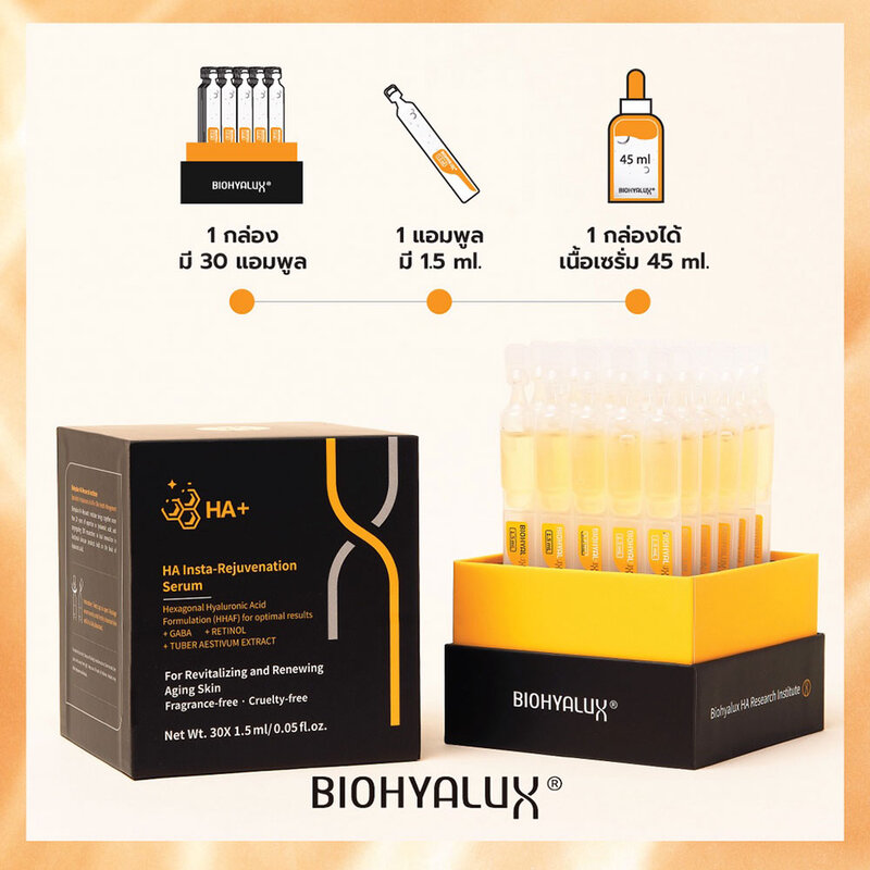 Biohyalux HA Insta-Rejuvenation Serum 45ml ( สินค้าหมดอายุ : 2026.03.01 ) 