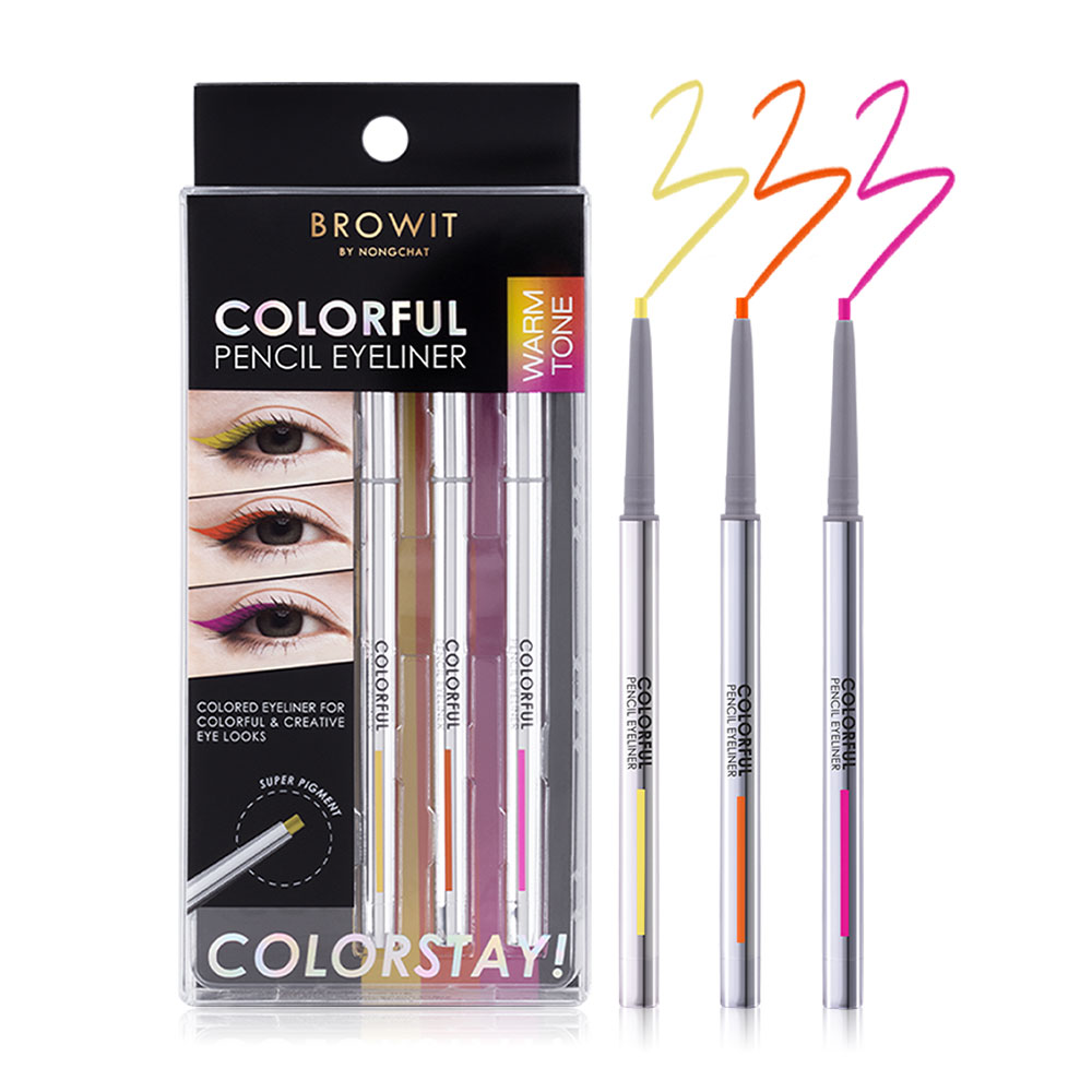 Browit Colorful Pencil Eyeliner [0.1g x 3pcs] #02 Warm Tone