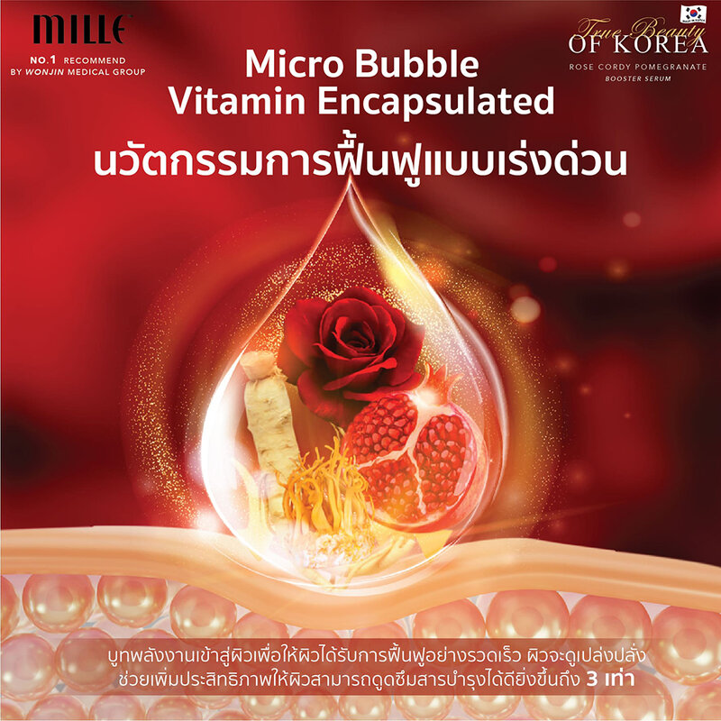 Mille Rose Cordy Pomegranate Booster Serum 15ml