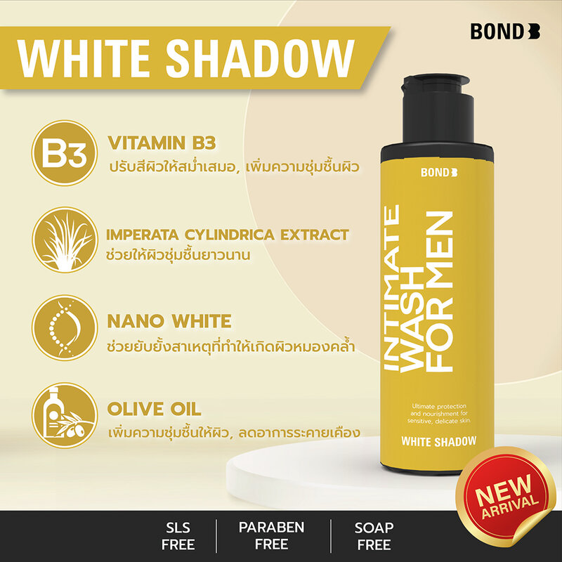 BOND Men's Intimate Wash White Shadow 130ml