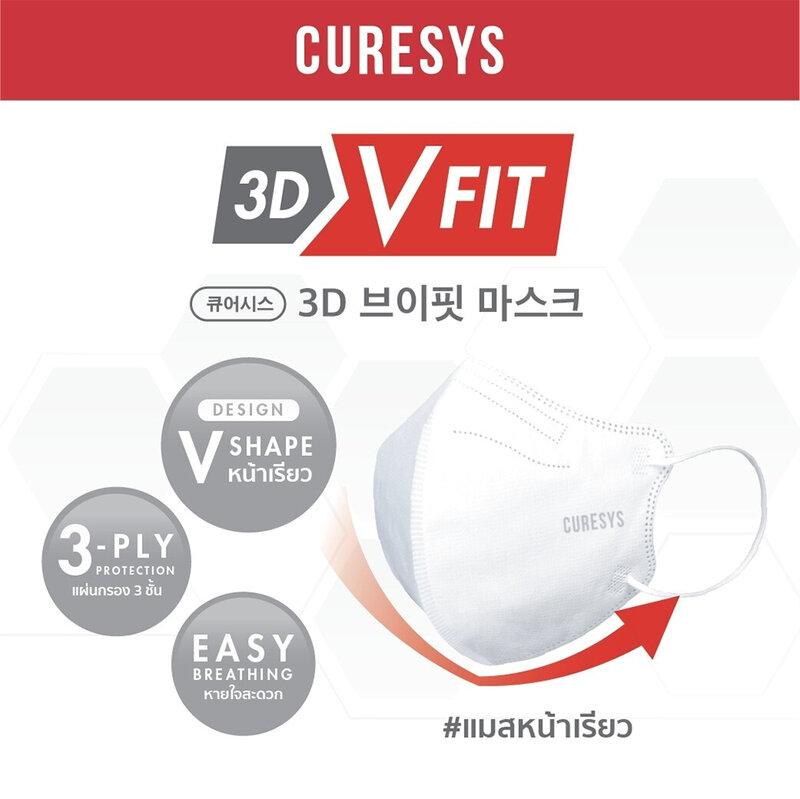 CURESYS 3D V Fit Mask 20pcs #White