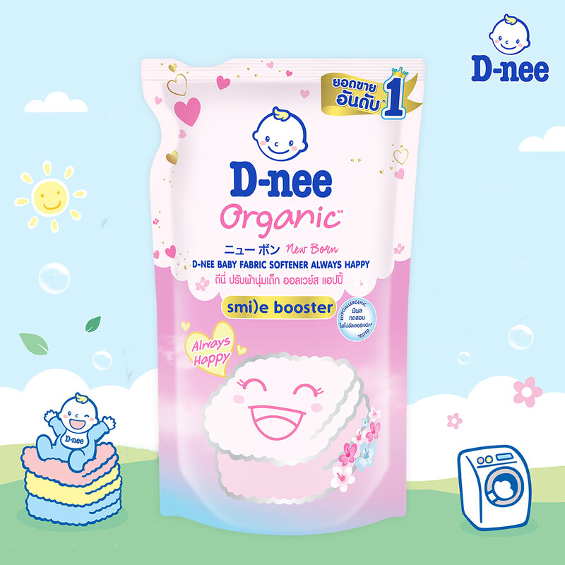 D-nee Baby Fabric Softener Organic Always Happy 550ml