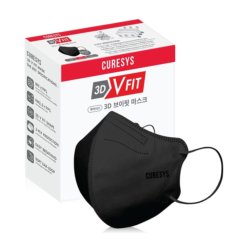 CURESYS 3D V Fit Mask 20pcs #Black