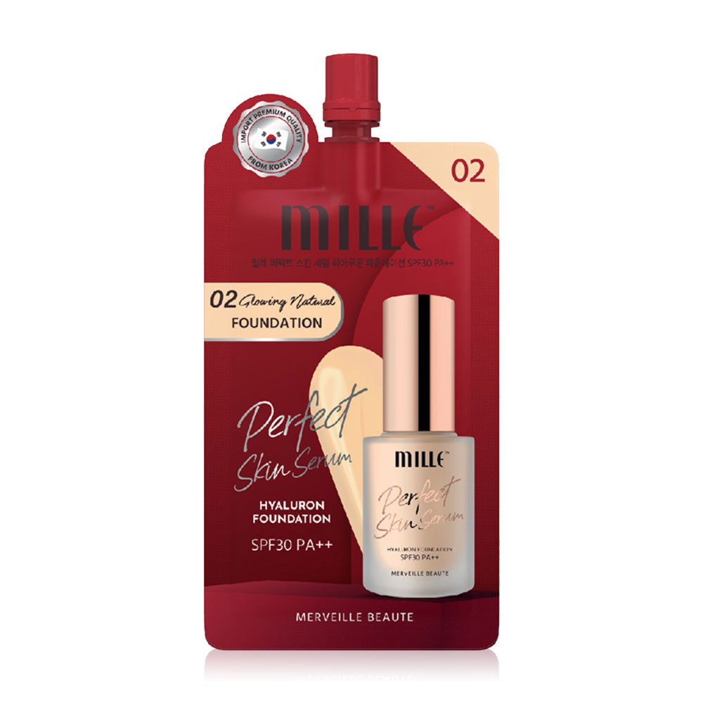 Mille Perfect Skin Serum Hyaluron Foundation SPF30 PA++ 6g #02 Glowing Natural