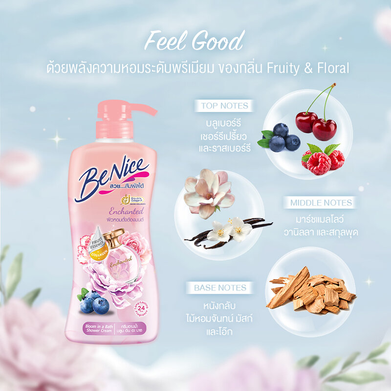 BeNice Shower Cream Bloom In A Bath Enchanted 400ml