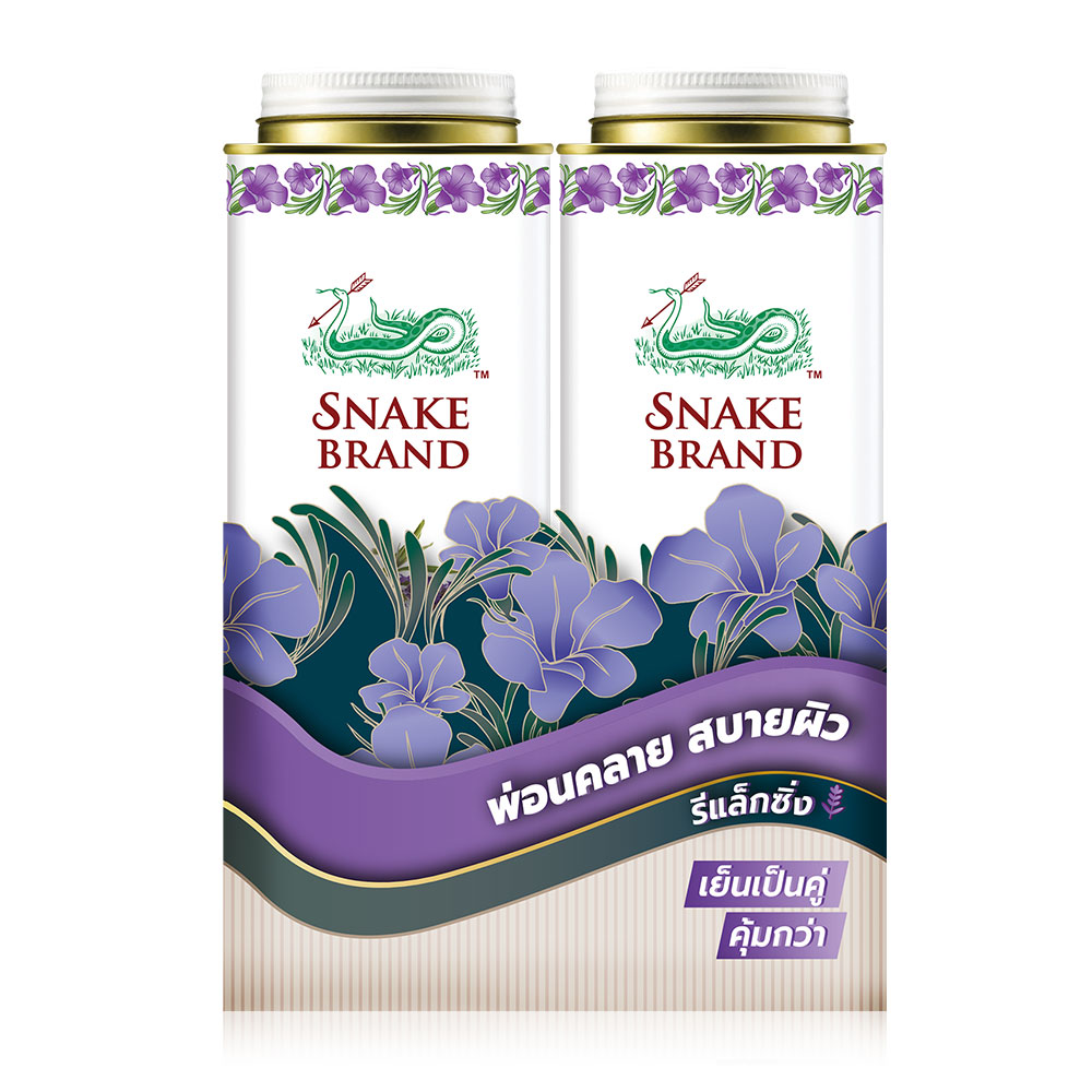 Snake Brand Prickly Heat Power Relaxing [280g x 2pcs]