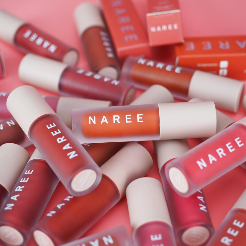 Naree Velvet Matte Creamy Lip Colors 3ml #803 Fine ( สินค้าหมดอายุ : 2026.01.10 ) 