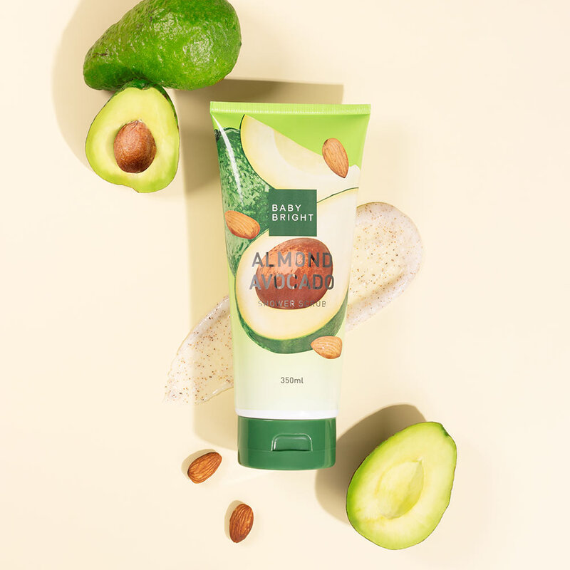 Baby Bright Almond Avocado Shower Scrub 350ml
