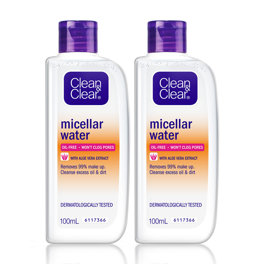 Clean & Clear Micellar Water Make up Remover [100ml x 2pcs]