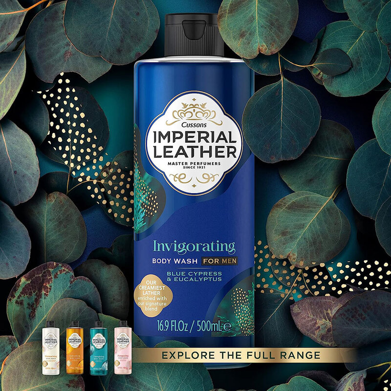 Cussons Imperial Leather Invigorating Body Wash Blue Cypress & Eucalyptus 500ml