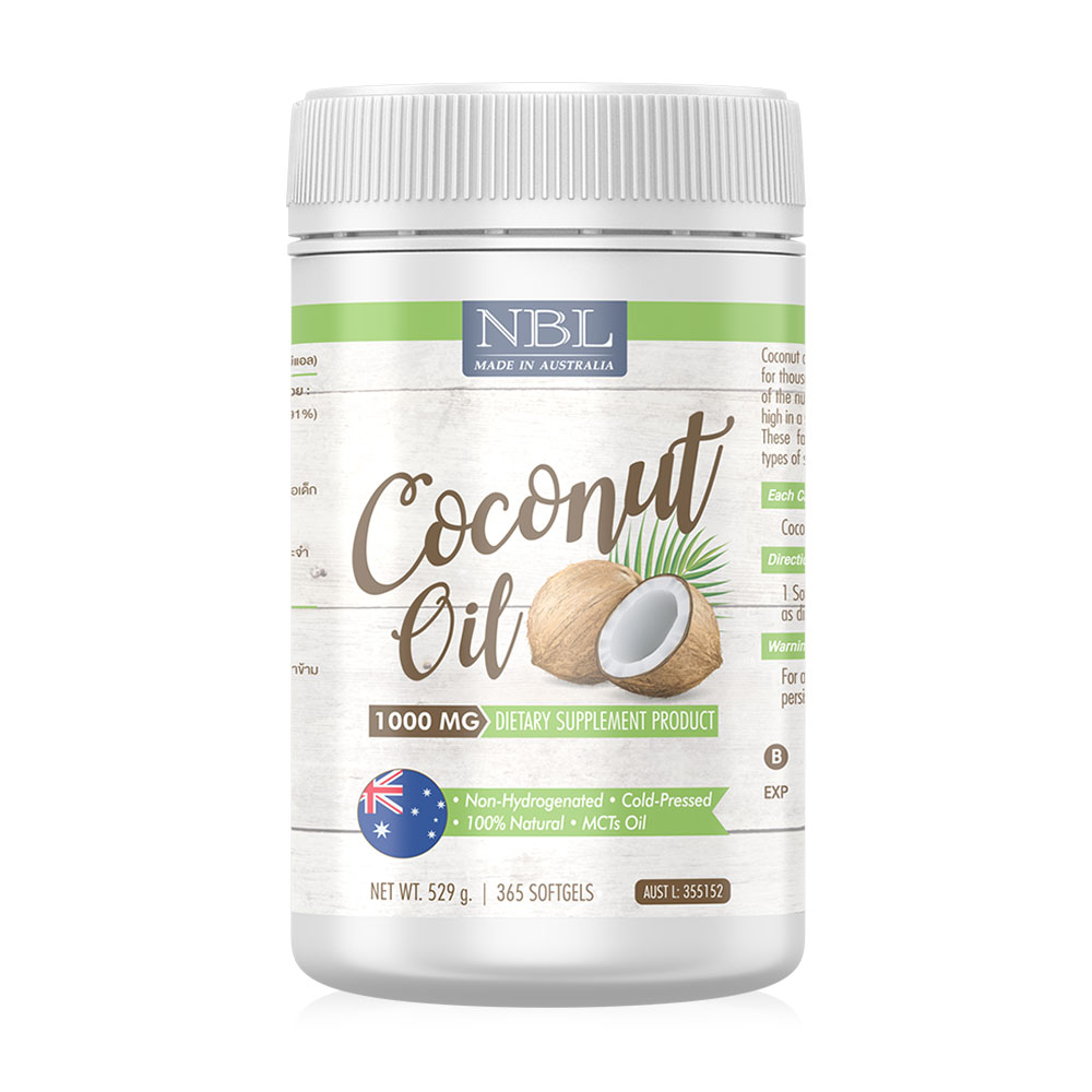 NUBOLIC Coconut Oil 1000mg 365 Capsules