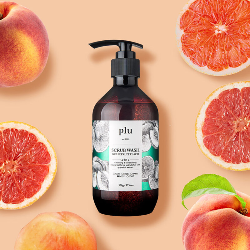 Plu Scrub Wash Grapefruit Peach 500g