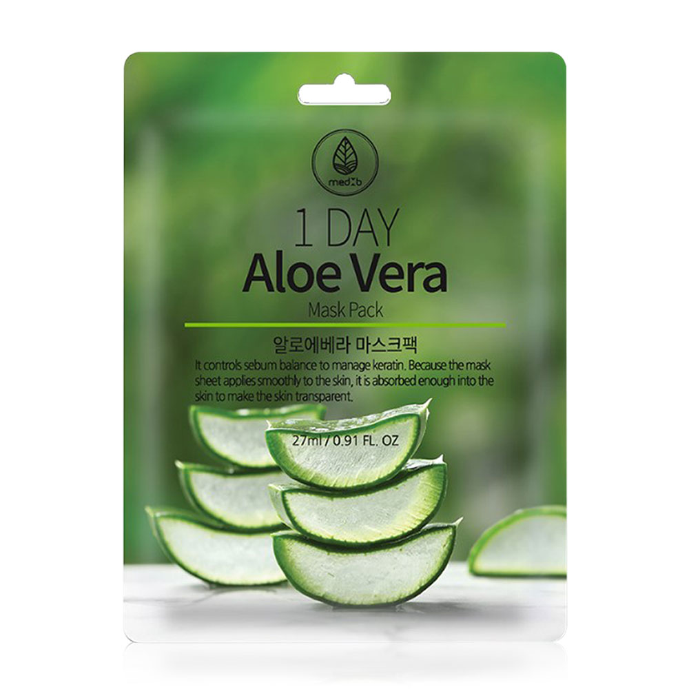 MEDB 1 Day Aloe Vera Mask Pack 27ml ( สินค้าหมดอายุ : 2026.01.30 ) 
