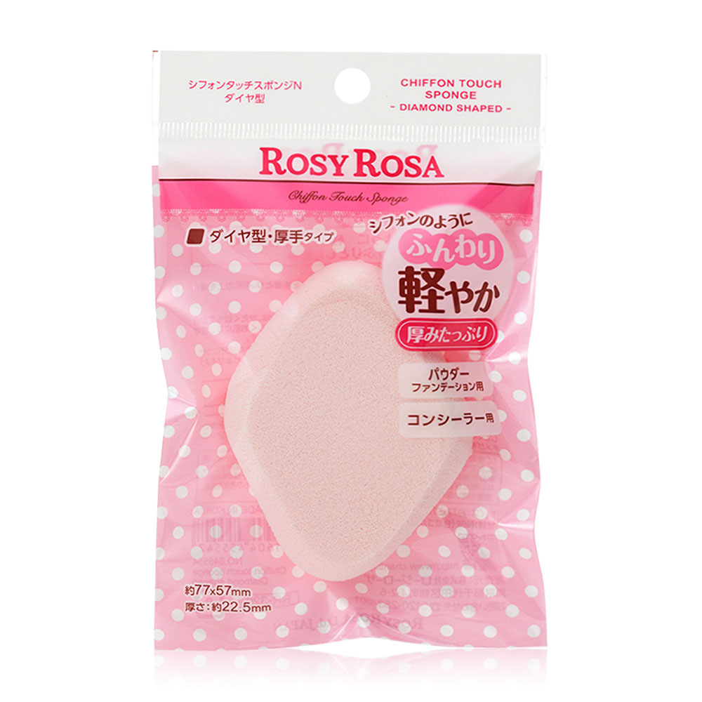 Rosy Rosa Chiffon Touch Sponge Diamond 1pc ( สินค้าหมดอายุ : 2025.10.16 ) 