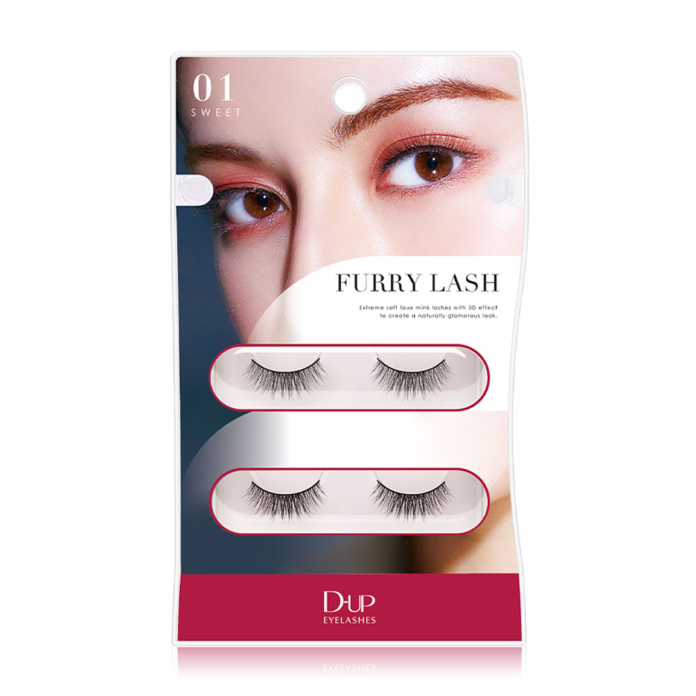 D-Up Furry Lash 2 Pairs #01 Sweet