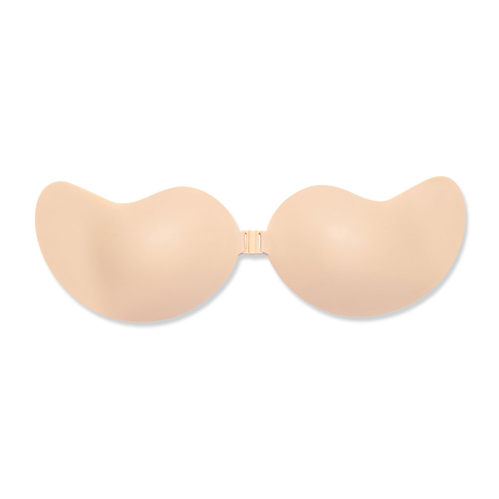 Feyre Adhesive Matte Silicone Mango Shape Bra Doeskin Size L For Cup C-D 1pair ( สินค้าหมดอายุ : 2026.04.07 ) 