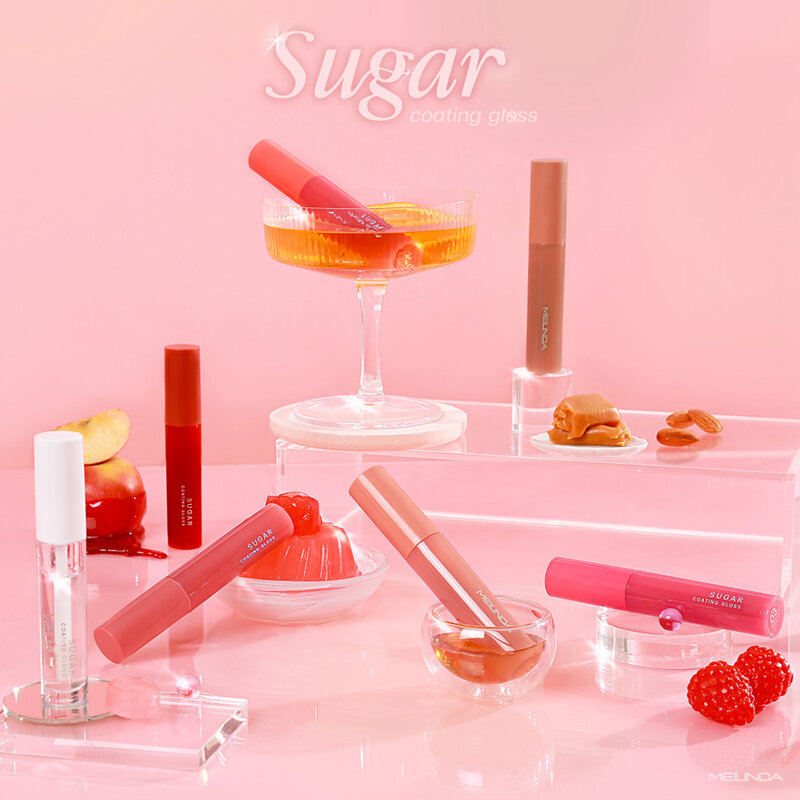 Mei Linda Sugar Coating Gloss 4ml #03 Raspberry Syrup ( สินค้าหมดอายุ : 2026.04.01 ) 